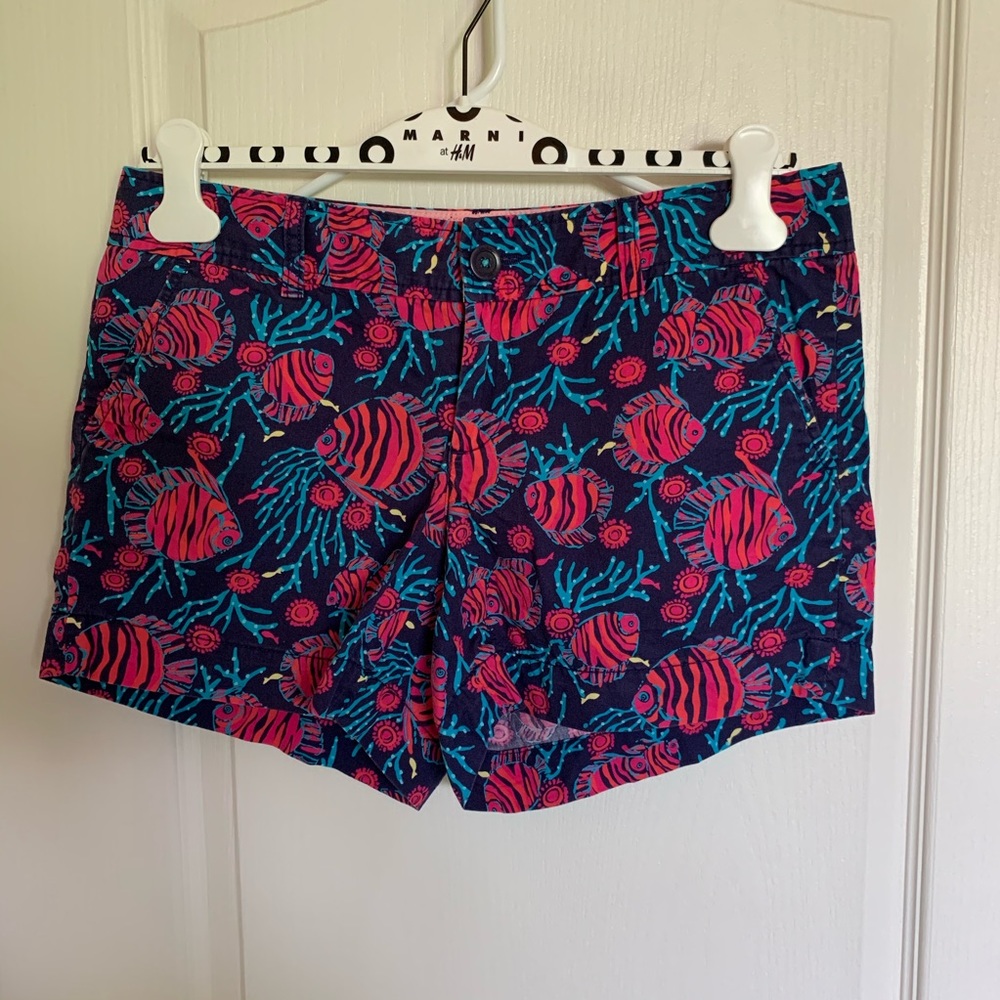 Lilly Pulitzer Pink and Blue Patterned Shorts